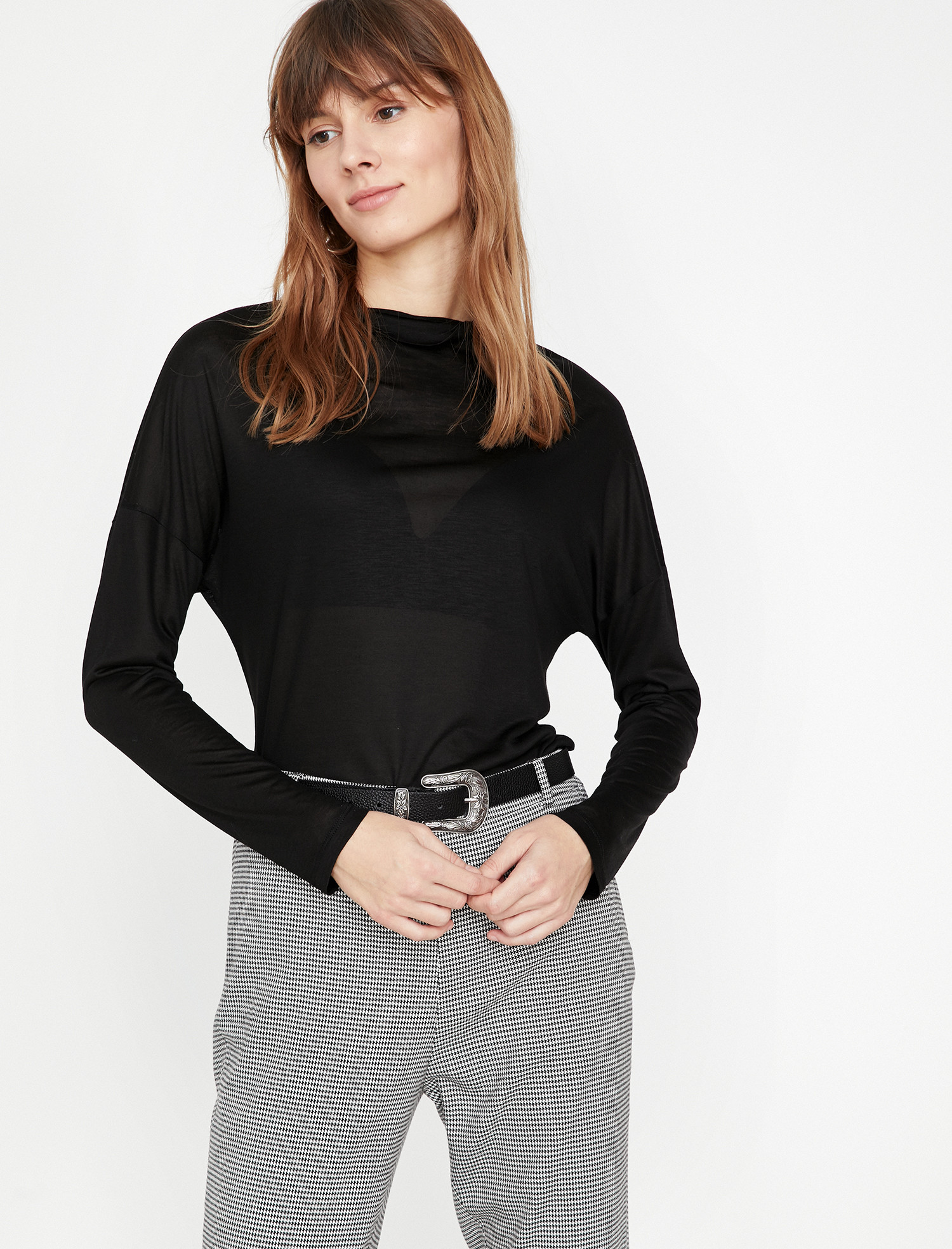 

Лонгслив Koton 9KAK13304OK-999 L Black