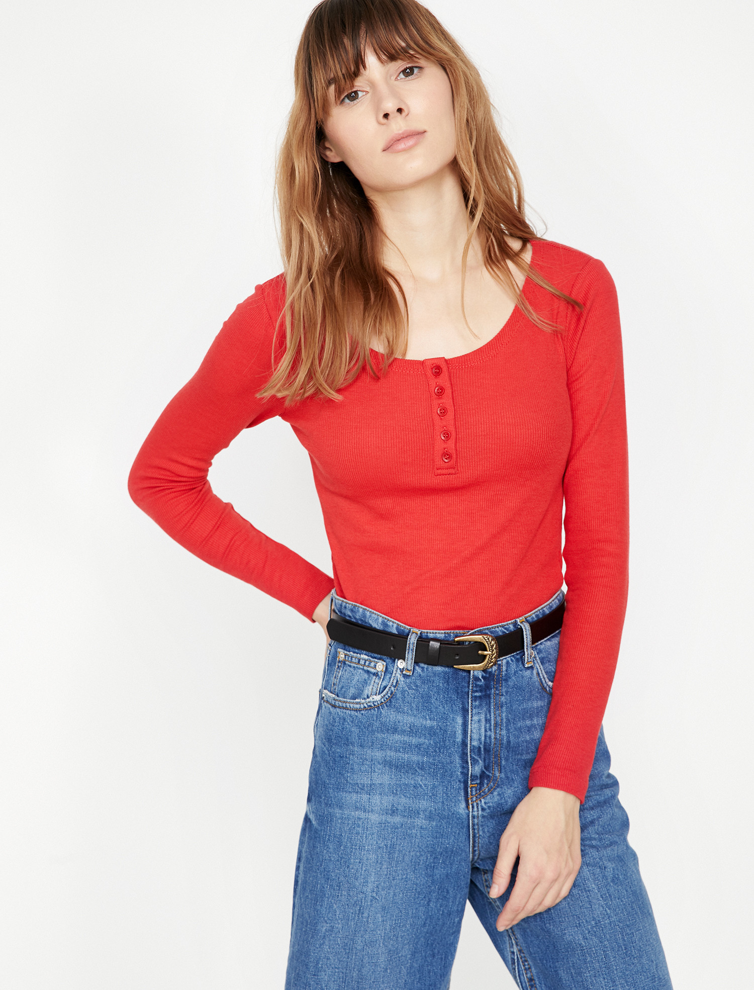 

Лонгслив Koton 9KAK13988GK-401  Red, Лонгслив Koton 9KAK13988GK-401 L Red