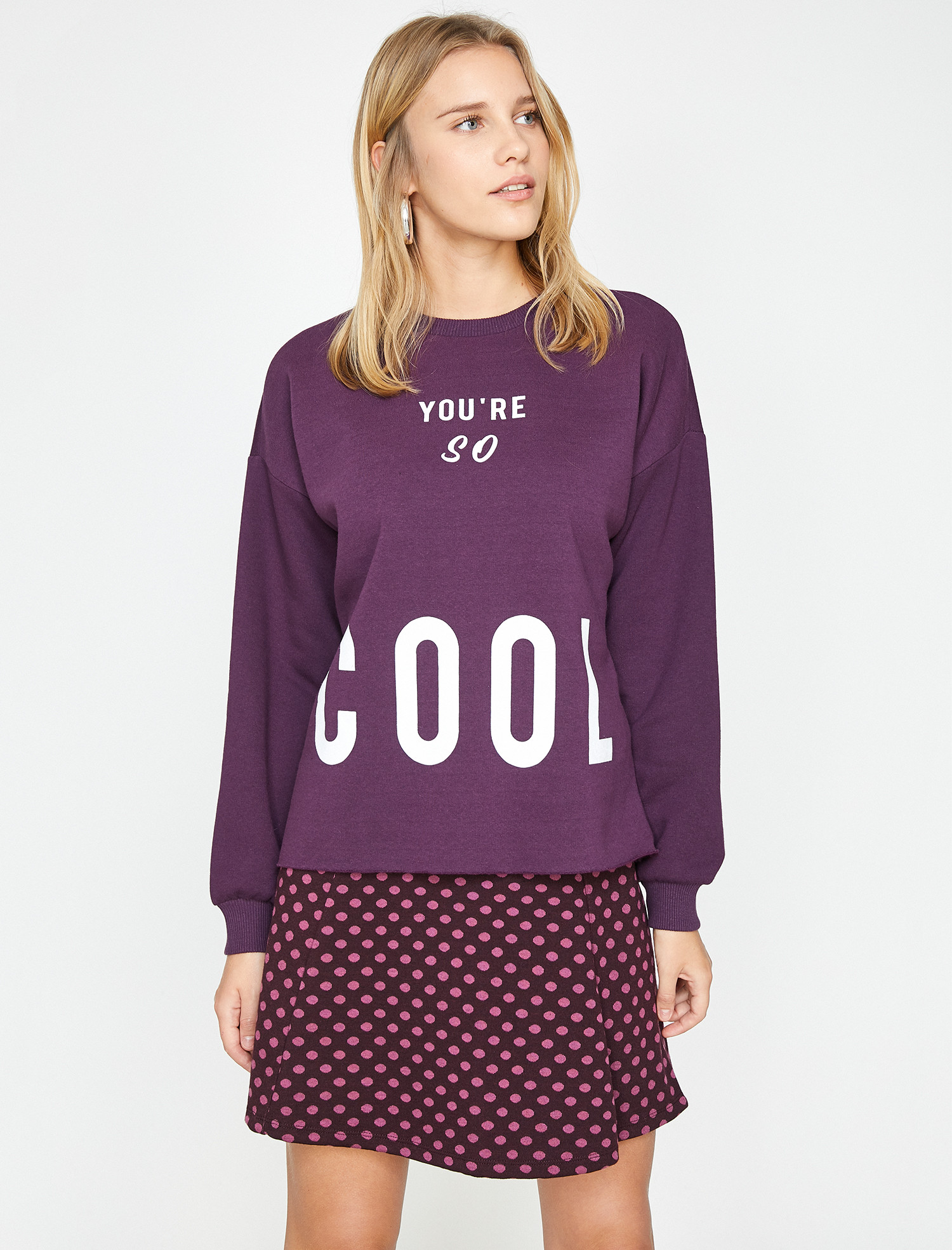 

Свитшот Koton 9KAL11362JK-376 M Aubergine