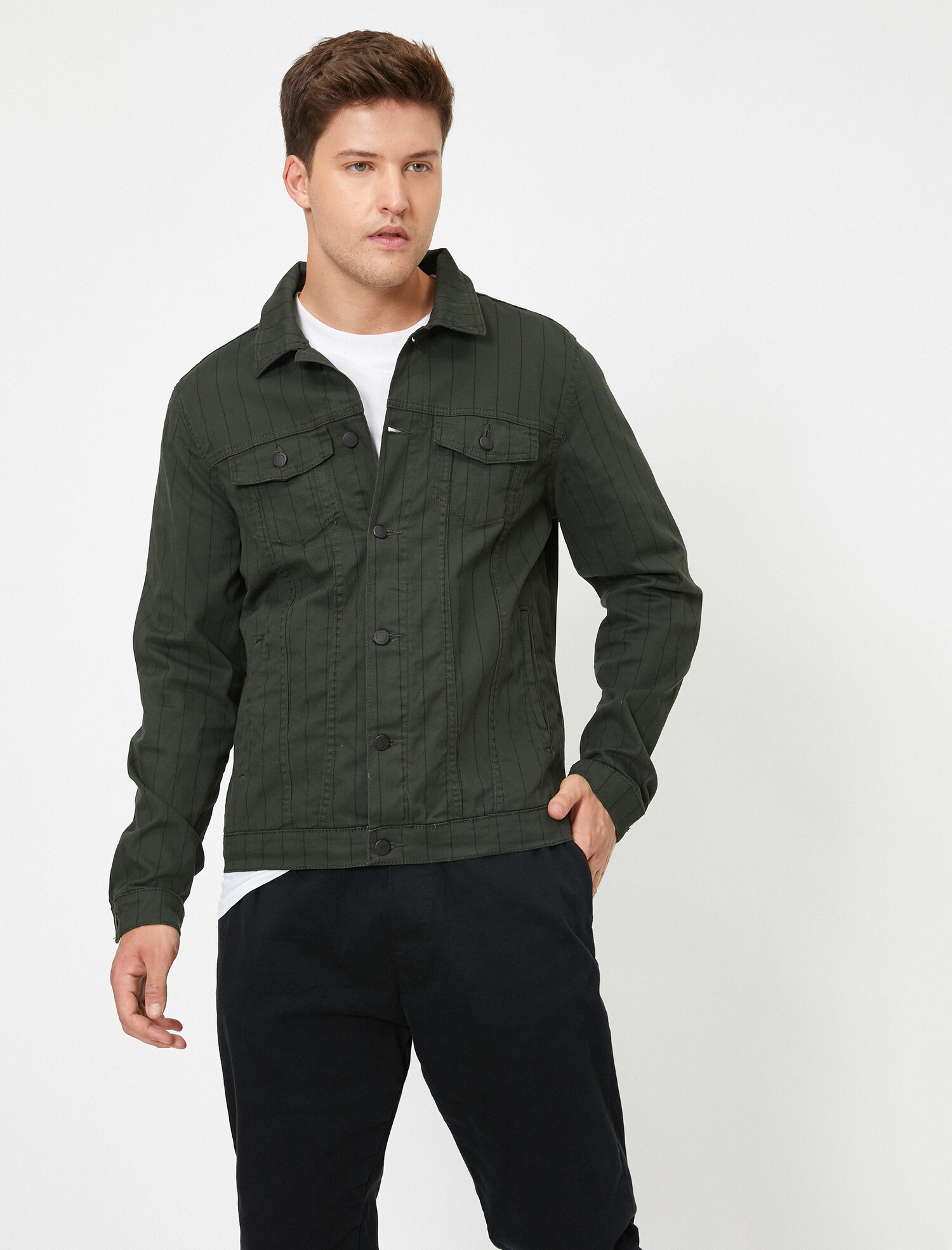 

Ветровка Koton 0YAM21925HW-10M S Khaki Stripe