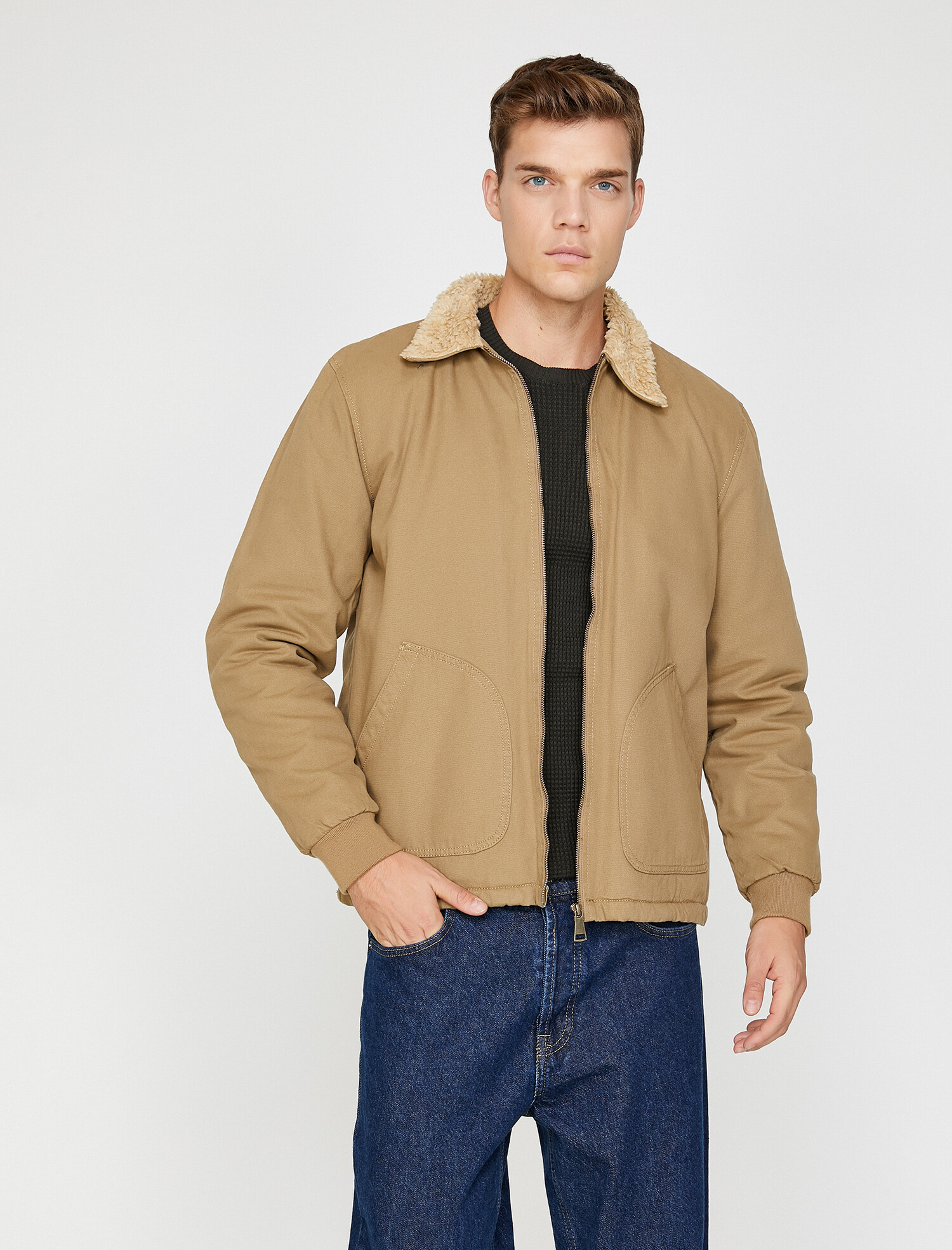 

Куртка Koton 0KAM24547OW-100 XL Camel