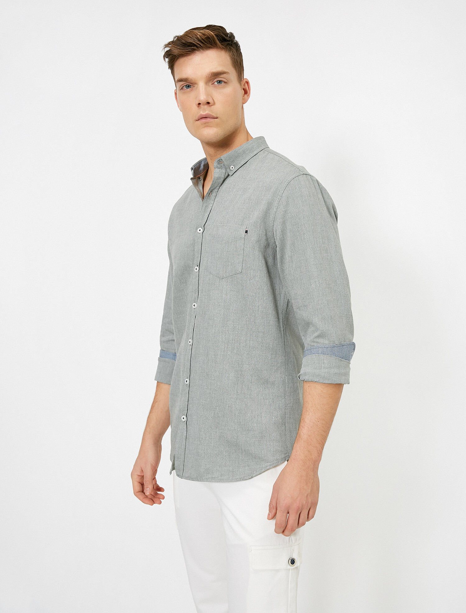 

Рубашка Koton 0YAM64647OW-040 M Grey