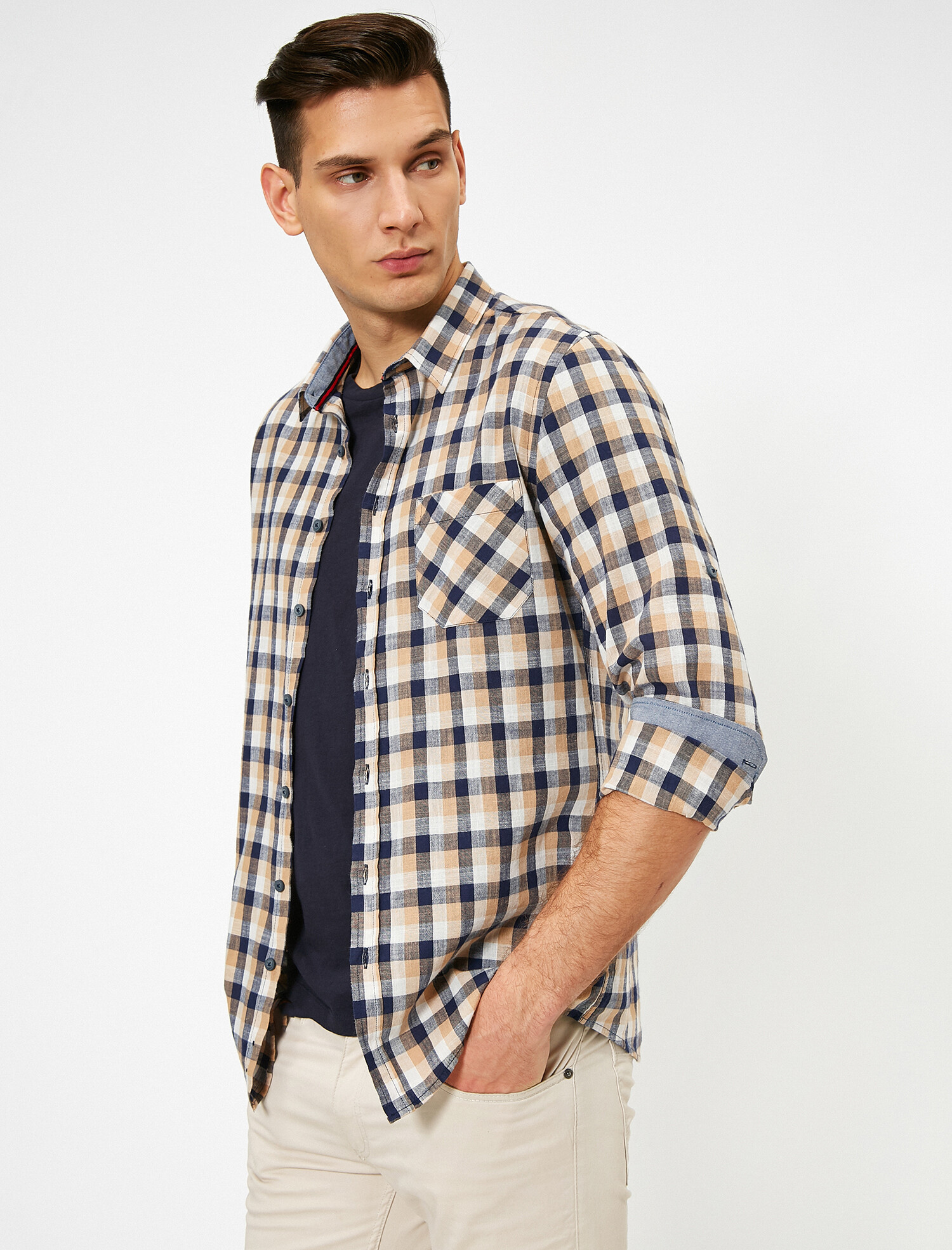 

Рубашка Koton 0YAM61425NW-08R XL Brown Check