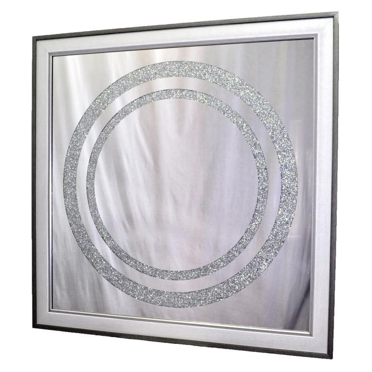 

Картина на зеркале Seaps X10 GLITTER CIRCLE Блестящее зеркало в серебряной багетной раме 104х104 см