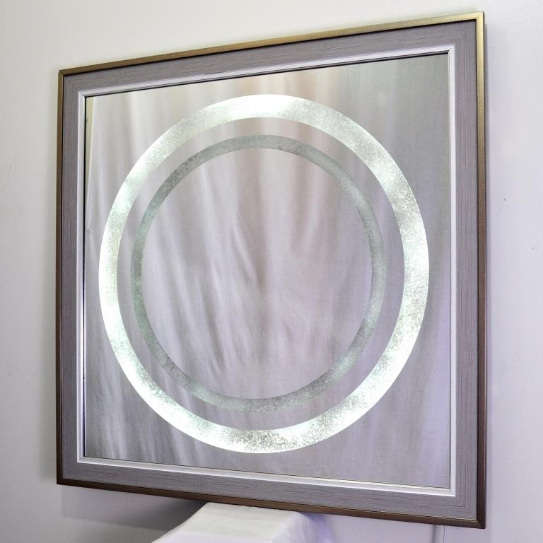 

Зеркало с состаренной подсветкой в раме X10 Seaps CIRCLE LIGHT 104 х 104 см