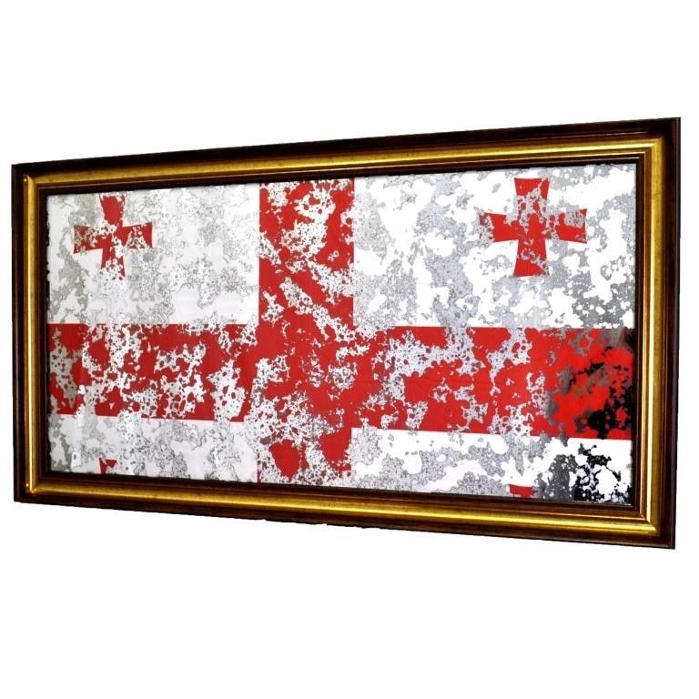 

Картина на зеркале Seaps X9 Флаг Грузии GEORGIA FLAG № 4005 в раме 134х74 см