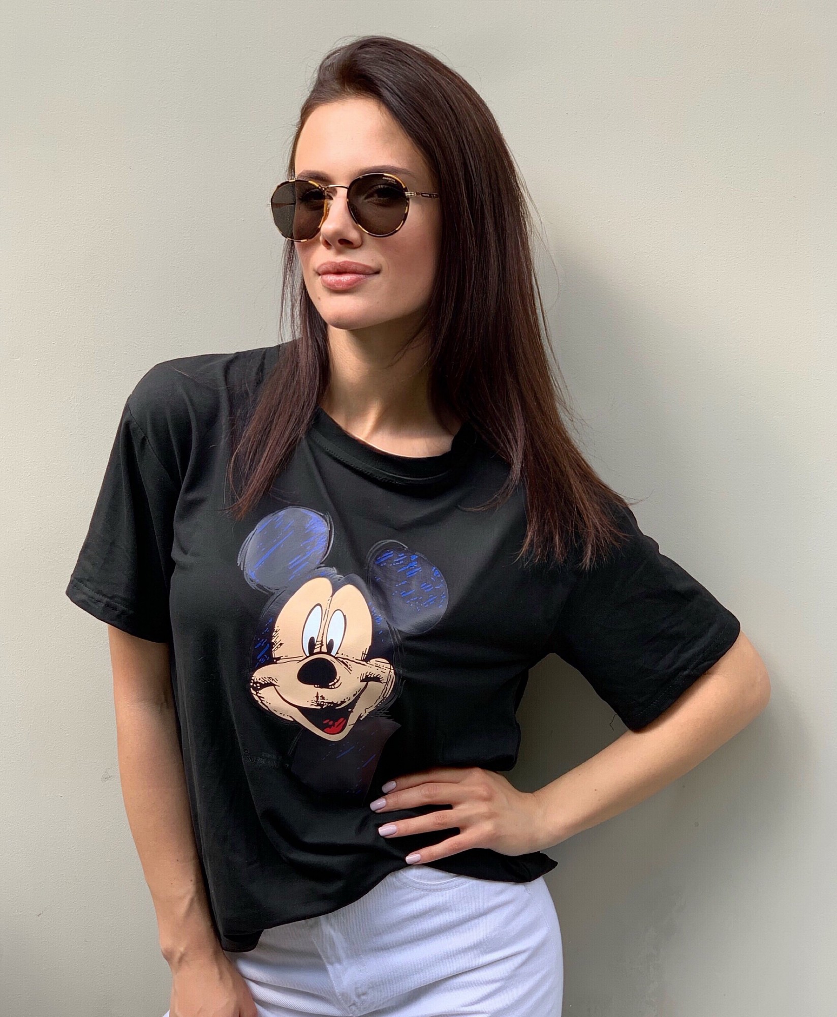 

Женская футболка Cameli Mickey Mouse ZF-15-061 черная S/M
