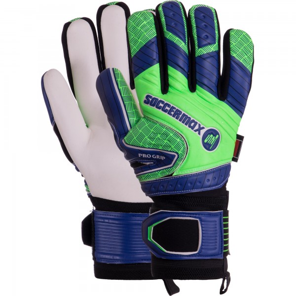 

Перчатки вратарские GK-021 SOCCERMAX р-р 10 Синий-салатовый (SKL02864)