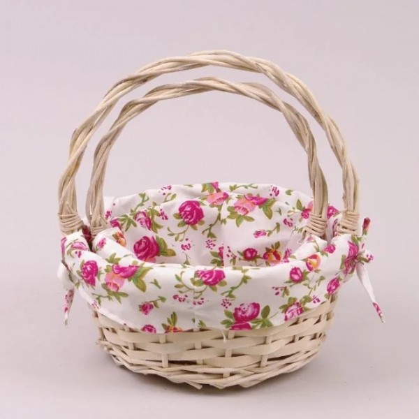 

Комплект натуральных корзин с тканью Flora 2 шт. 50084