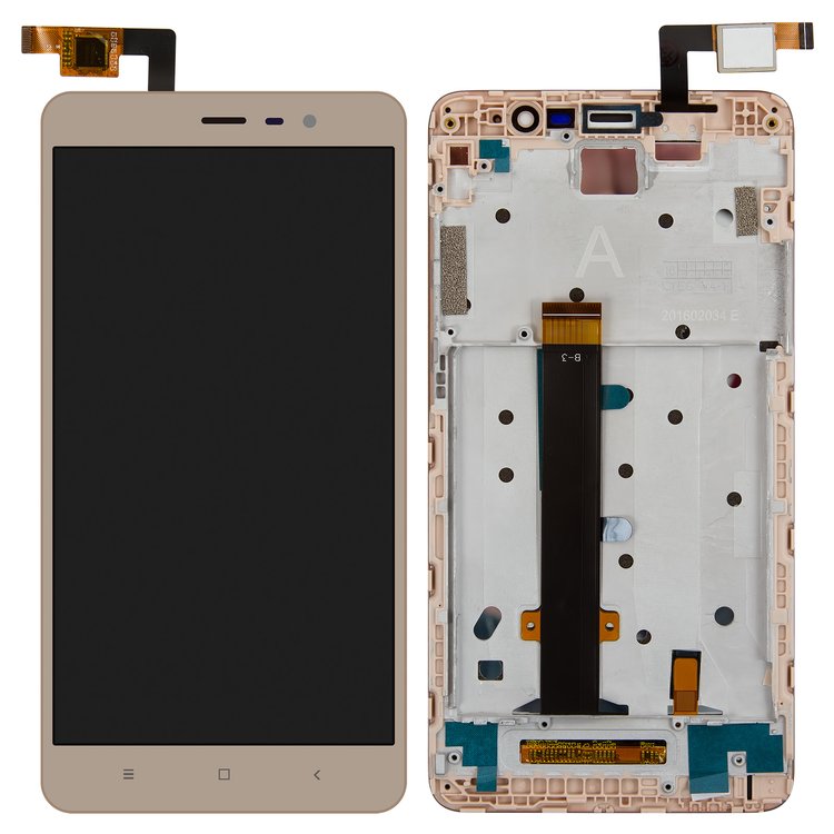 

Дисплей для Xiaomi Redmi Note 3 с сенсором золотой и рамкой