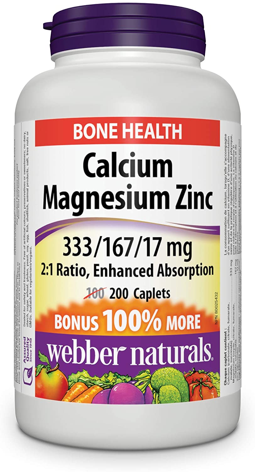 

Витамины Webber Naturals Calcium Magnesium Zinc 200 таблеток (4384303434)