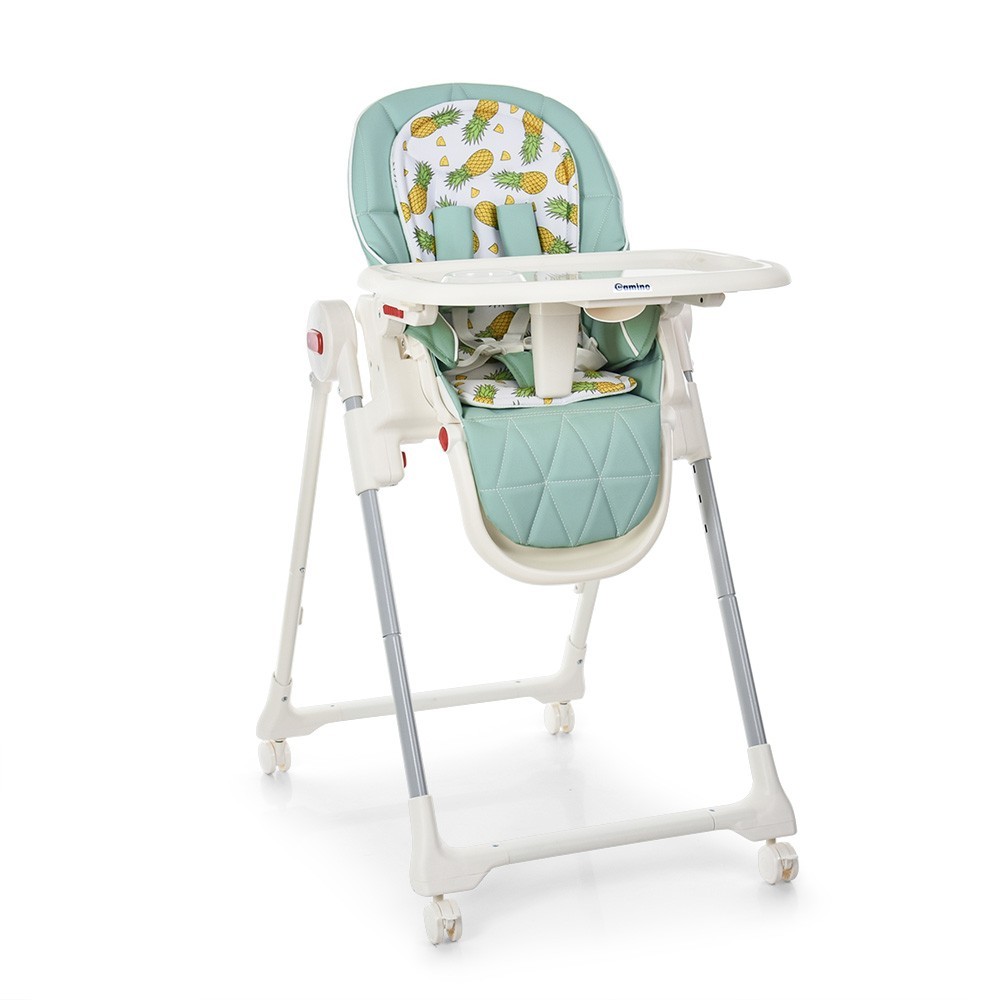 

Стульчик для кормления Bambi ME 1037 Pineapple Mint мятный с регулировкой высоты