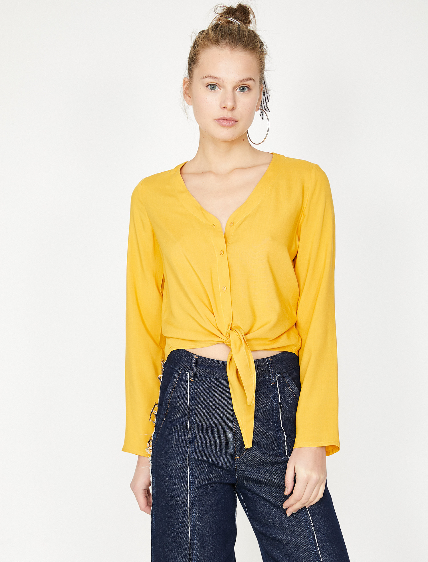 

Блузка Koton 9YAL68116IW-159  Mustard, Блузка Koton 9YAL68116IW-159 38 Mustard