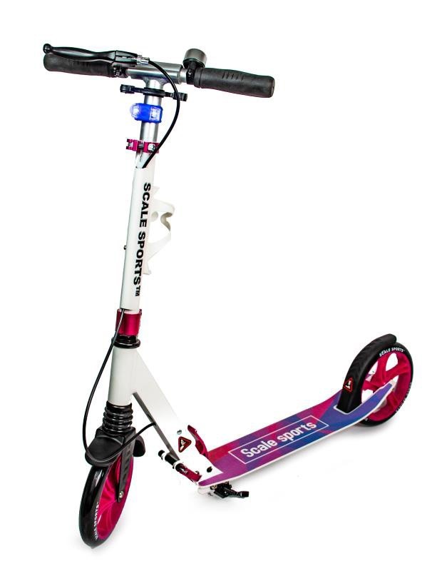 

Самокат двухколесный Scale Sports SS-08 Pink Ручной тормоз Led-фонарик (1305676201)