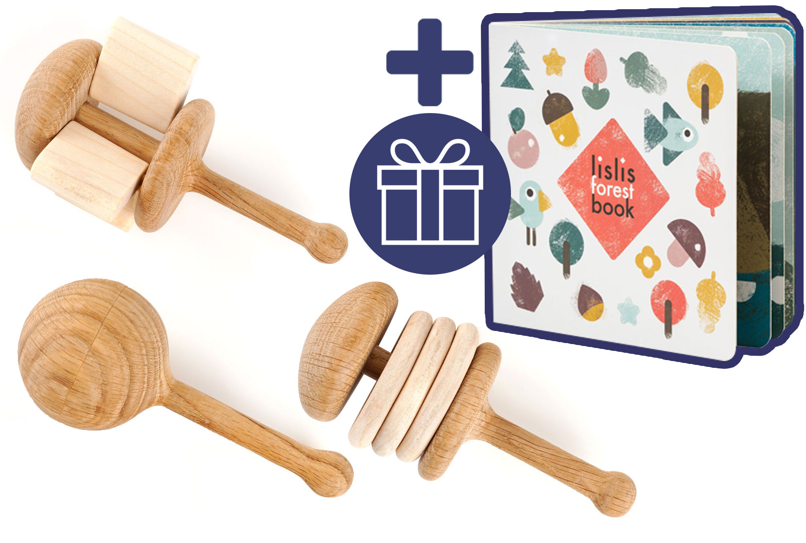 

Набор погремушек Lislis toys Звуки Леса 3 шт. натуральное дерево (04 ПН 0001)
