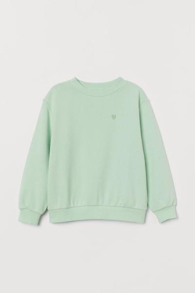 

Свитшот H&M 122/128 (160/64) Светло-зеленый/Сердечко