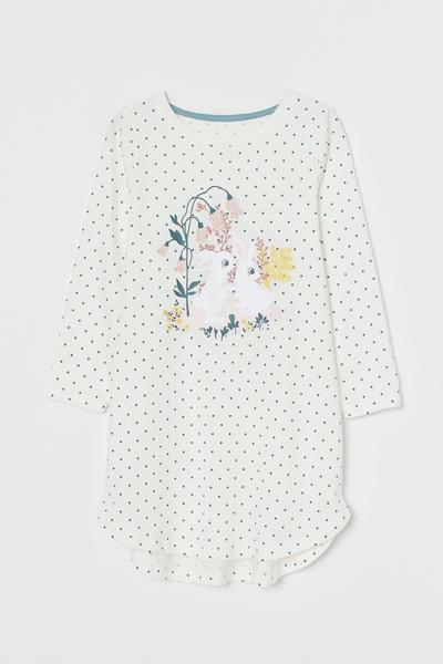 

Ночная рубашка с рисунком H&M 110/116 (120/60) Белый /Кролик (0762975003)