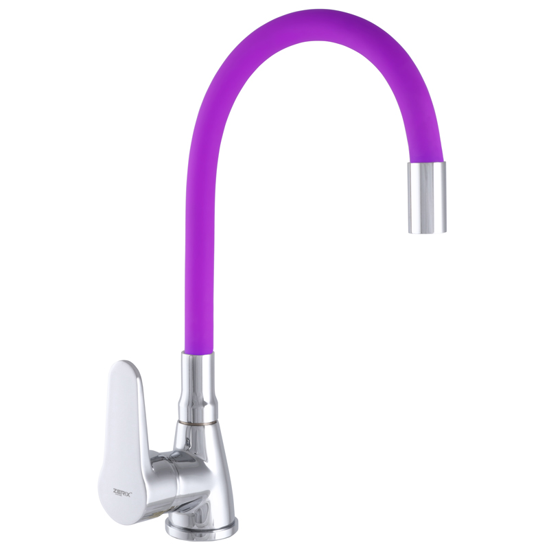 

Смеситель для раковины ZERIX SOP7 146 с фиолетовым гибким изливом (ZMSH-5556719)