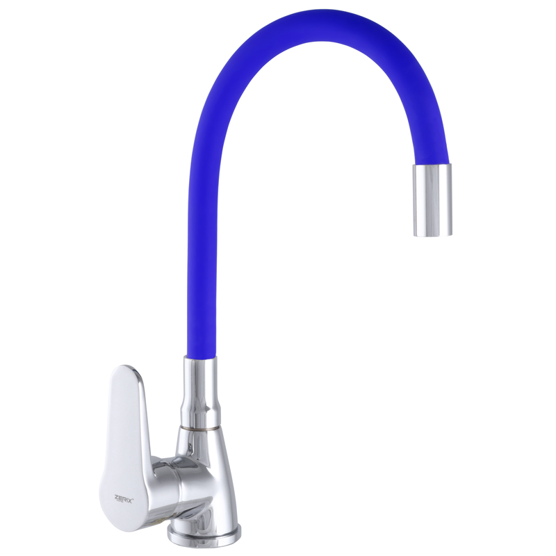 

Смеситель для раковины ZERIX SOP7 146 с синим гибким изливом (ZMSH-5555945)