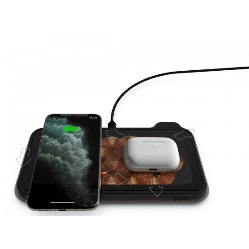 

Беспроводное зарядное устройство Zens Liberty Glass Wireless Charger Black (ZEDC09G/00)