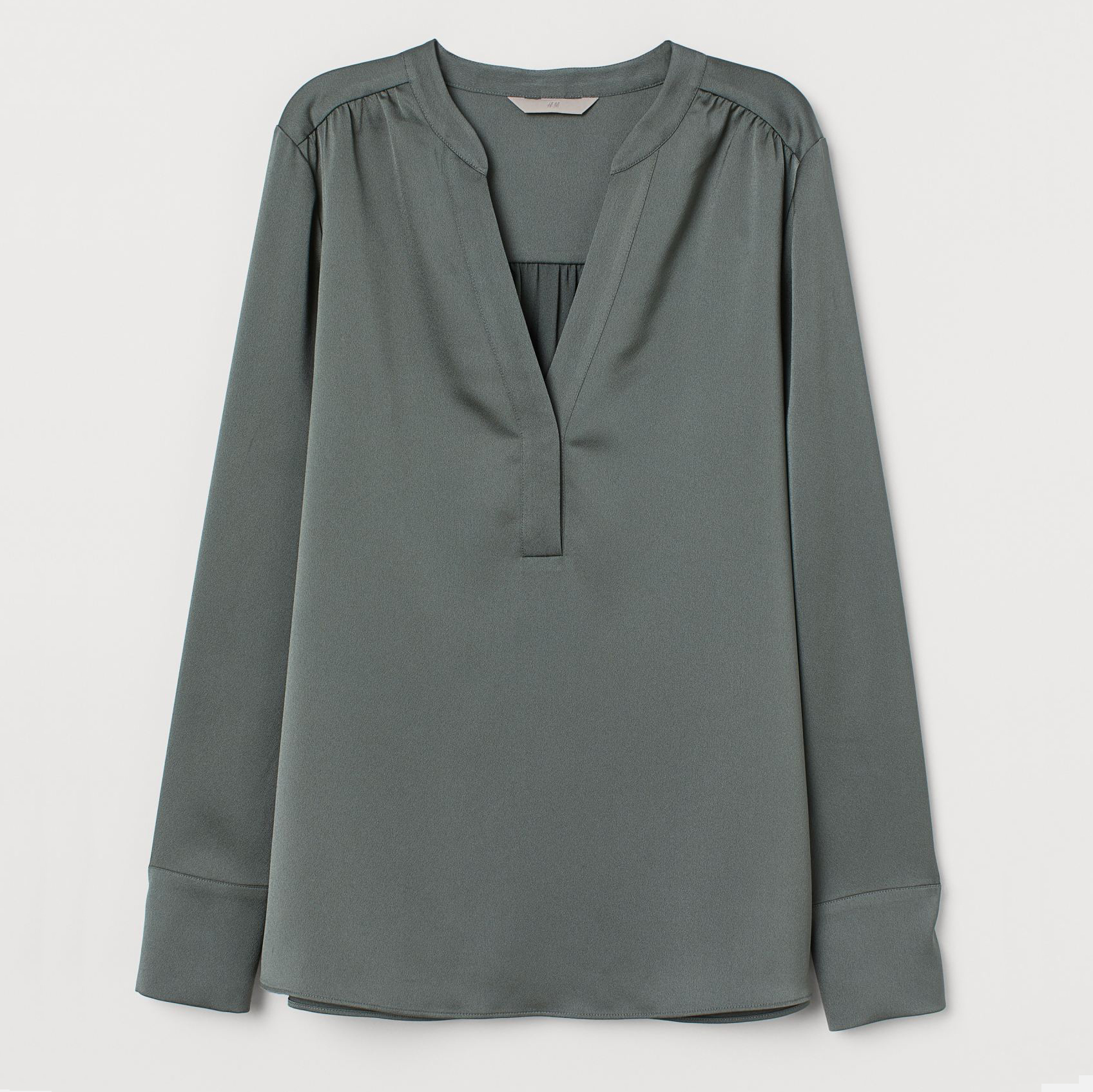 

Блузка H&M 0864500001 XL (175/116А) Серая с зеленым