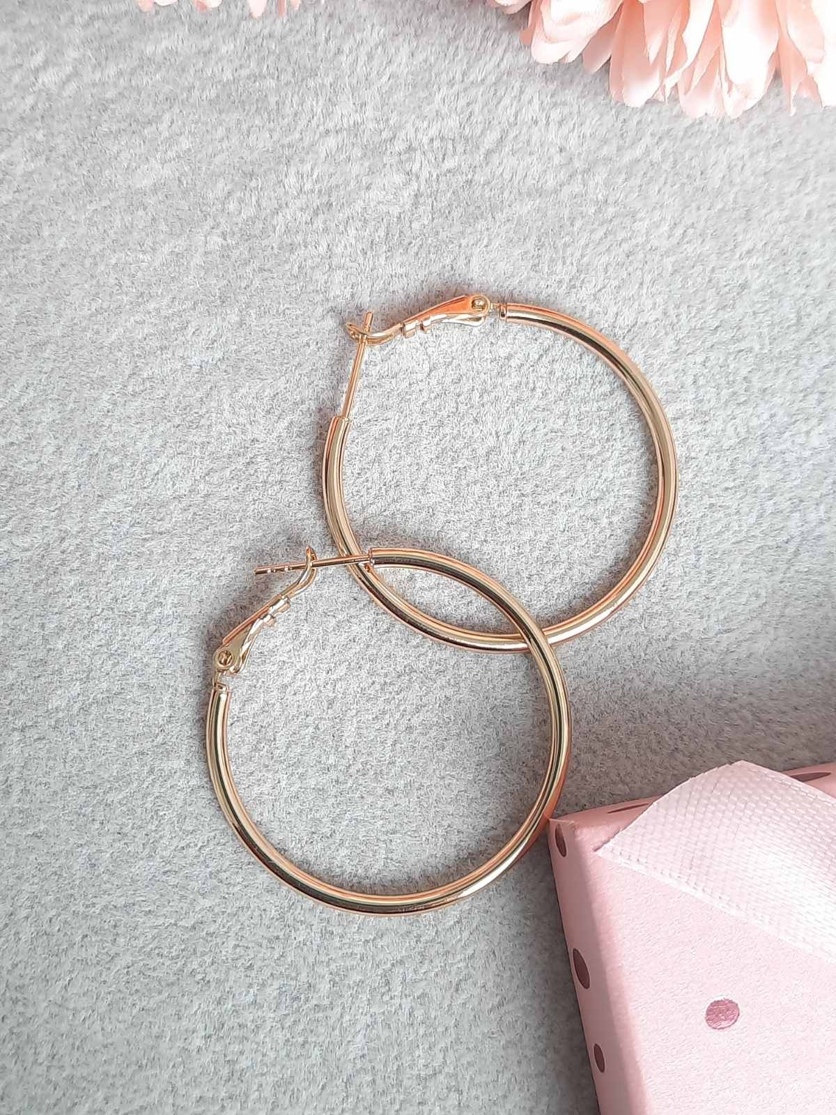 

Серьги кольца Xuping Конго 3 см медицинское золото