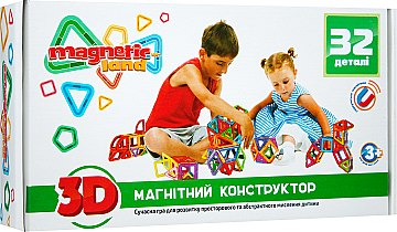 

Магнитный конструктор "Зеленый", 32 детали - Magnetic Land (20-563347)