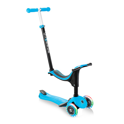 

Самокат Globber Go up sporty plus lights 5 в 1 голубой с подсветкой (642-101) (10-558424)