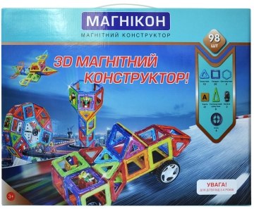 

3D магнитный конструктор, 98 деталей - Магникон MK-98 (20-341999)