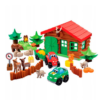 

Конструктор Ecoiffier Abrick Лесничество с аксессуарами 72 элемента (003040) (10-563559)