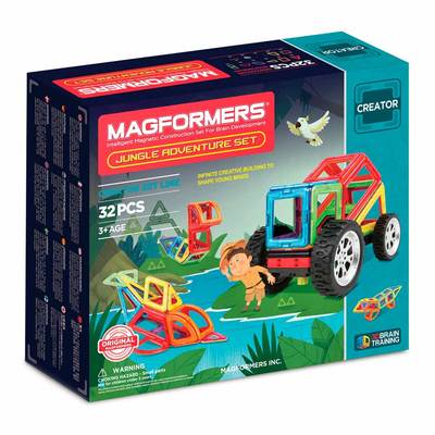 

Магнитный конструктор Приключения в джунглях Magformers 32 элементов (703009) (10-526794)