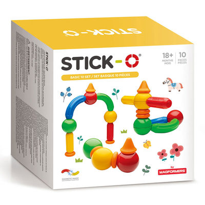 

Магнитный конструктор Stick-O Базовый набор 10 элементов (901001) (10-556125)