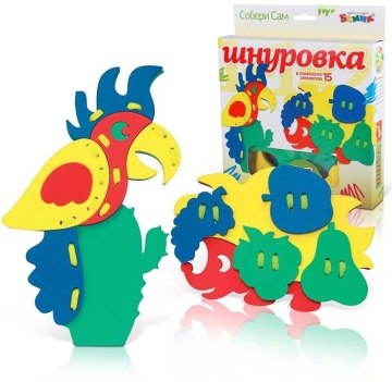 

Шнуровка "Ёжик+попугай" - Бомик (20-12729)
