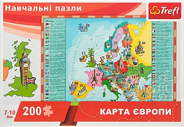 

Пазл "Карта Европы", 200 элементов - Trefl (20-493655)