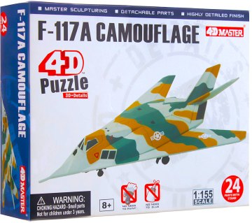 

Объемный пазл "Самолет F-117A Camouflage" - 4D Master (20-146729)