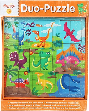 

Игра-пазл Ludattica "Динозаврики" - LiscianiGiochi (20-341933)
