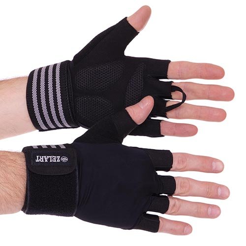 

Перчатки для тяжелой атлетики TA-2241 Zelart L Черный (07363029)