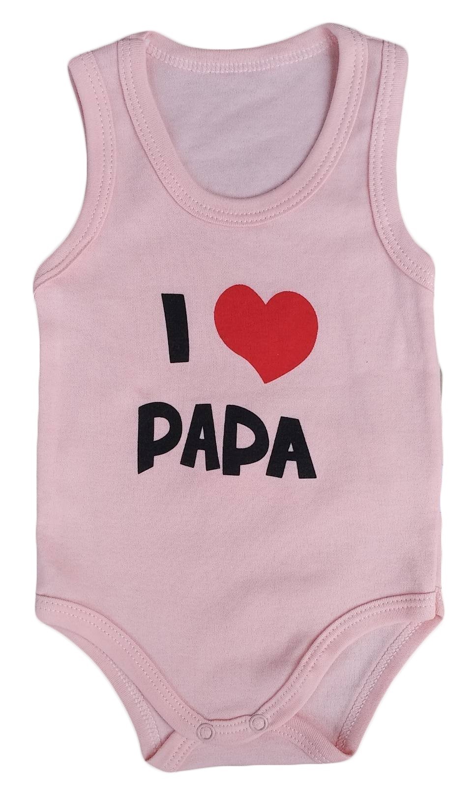 

Боди майка Findik "I love papa" 09818 62 см Розовый