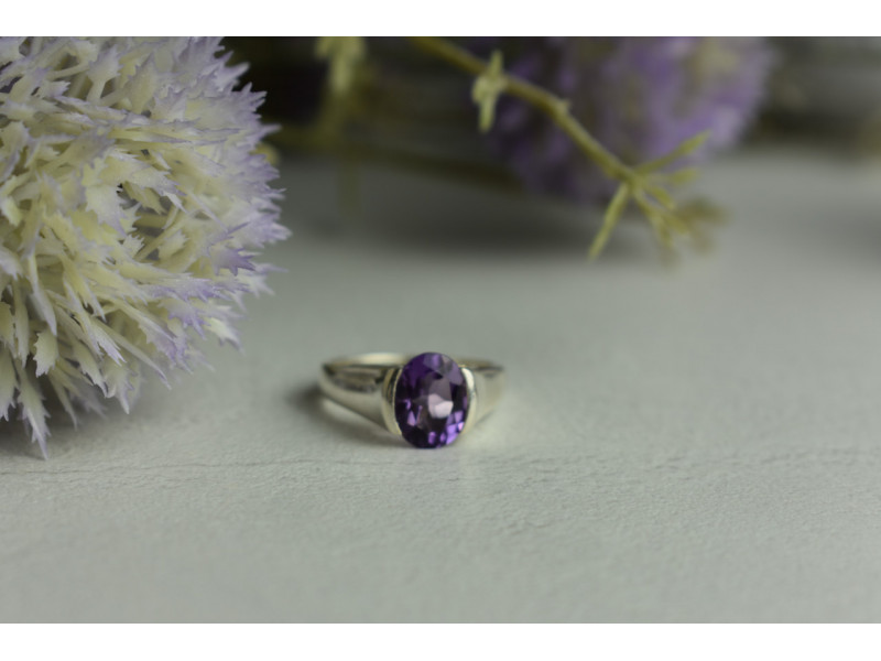 

Серебряное кольцо 925 пробы с Фиолетовым Турмалином Sky Jewelry 001109