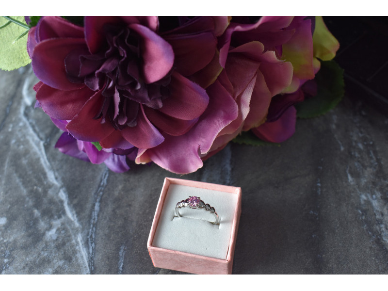 

Серебряное кольцо с розовым фианитом Sky Jewelry 001221