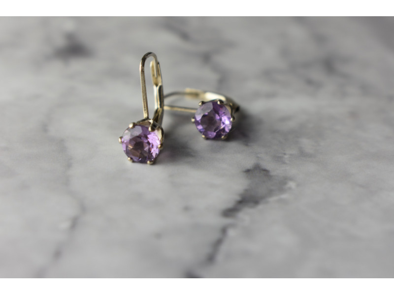 

Серебряные серьги с Аметистом 925 проба Sky Jewelry 001433