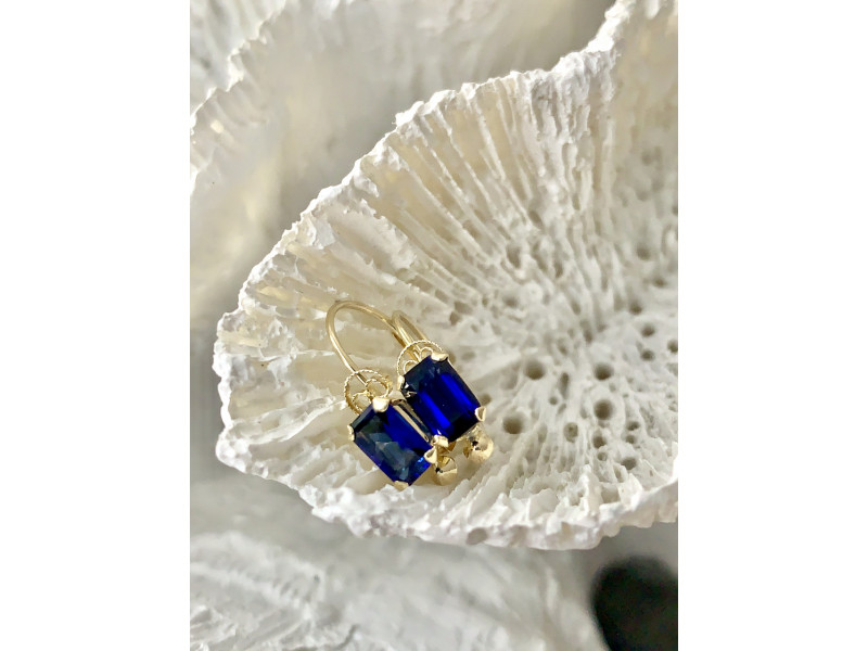 

Золотые серьги с сапфиром Мечта Sky Jewelry 002763