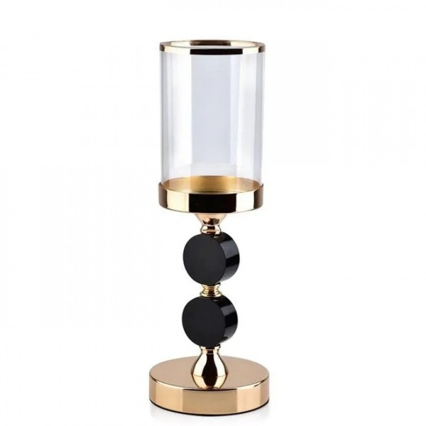 

Подсвечник металлический Flora золотой H-35 см. 30260