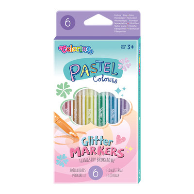 

Фломастеры Colorino Pastel с блестками 6 цветов (82565PTR) (10-562384)