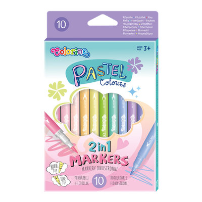 

Фломастеры Colorino Pastel двухсторонние 10 цветов (80875PTR) (10-562385)