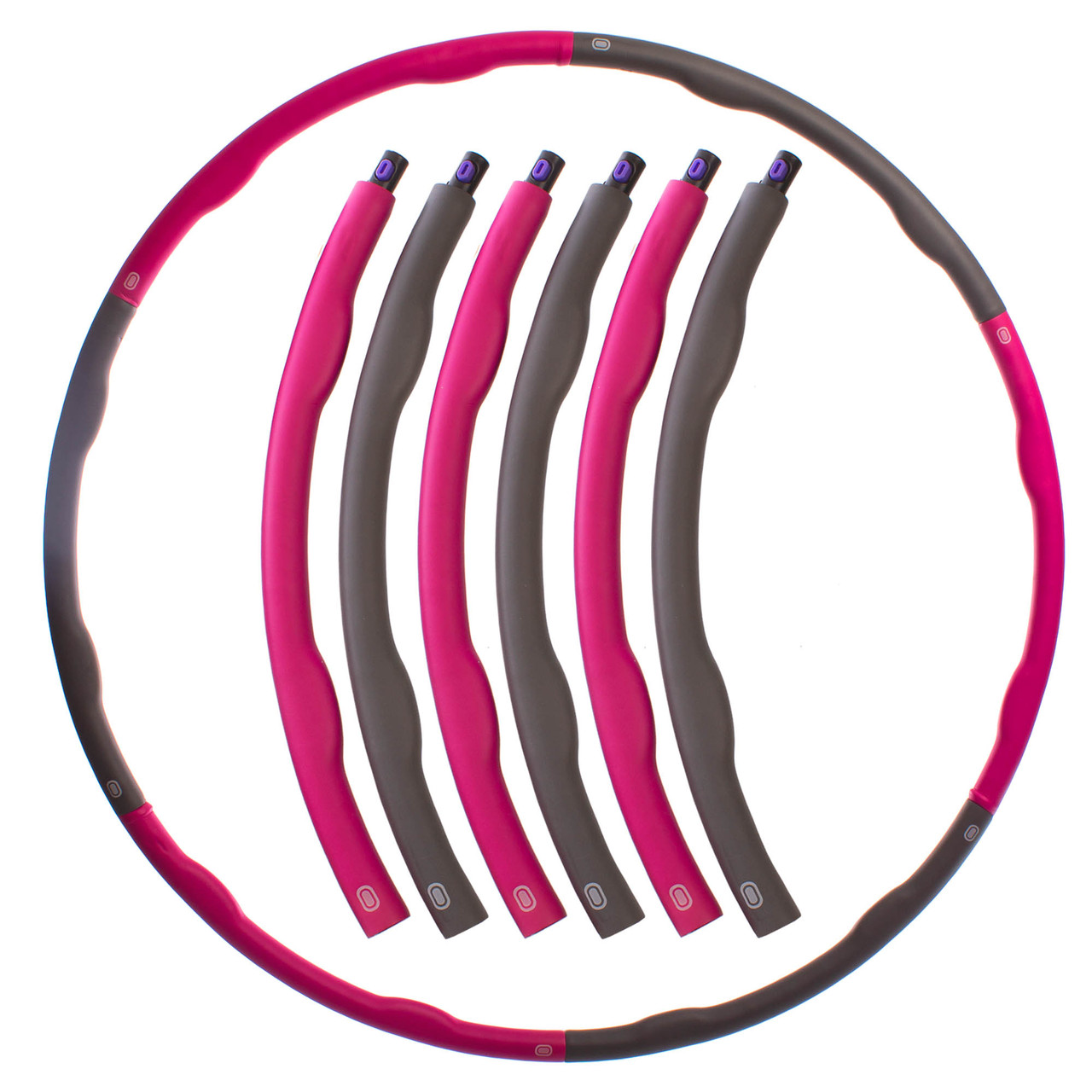 

Обруч массажный хула хуп Hula Hoop My Fit SP-Planeta FI-1558 диаметр 100 см Pink-Grey