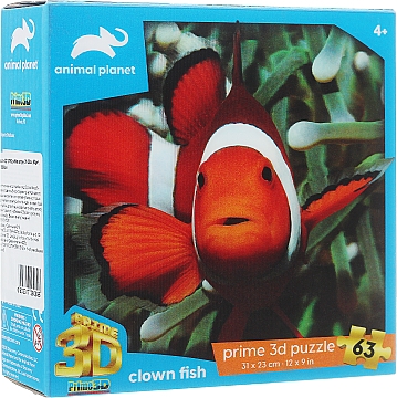 

3D Пазл "Рыбка клоун", 63 элемента - Prime 3D (20-976922)