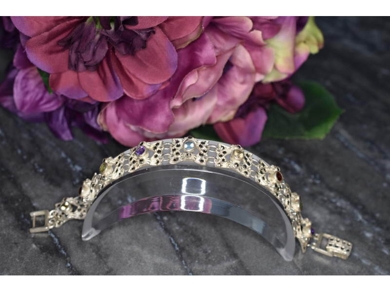 

Браслет серебро 925 пробы с натуральными камнями Sky Jewelry 001266
