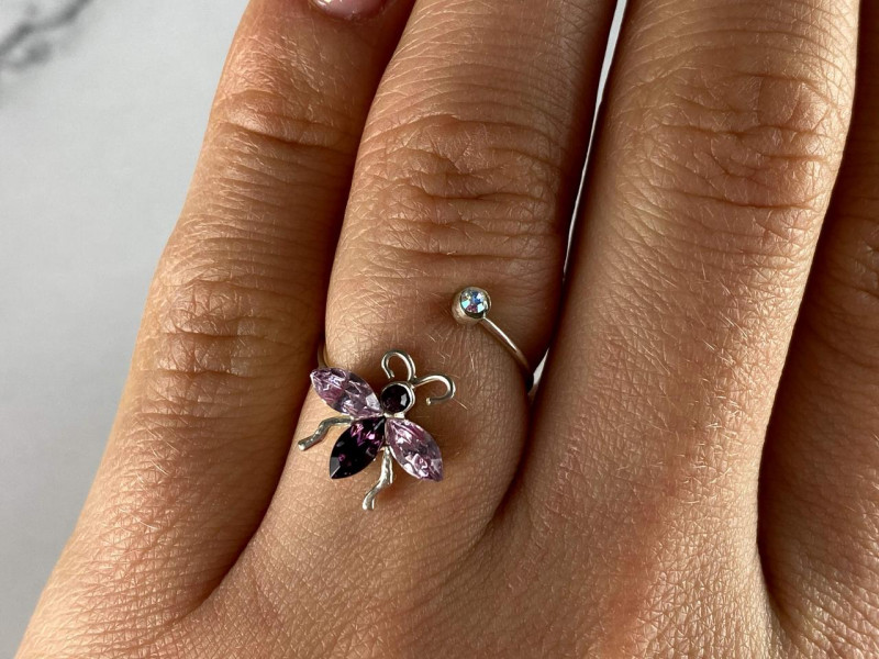 

Кольцо с Фианитами *Стрекоза* Sky Jewelry 001969