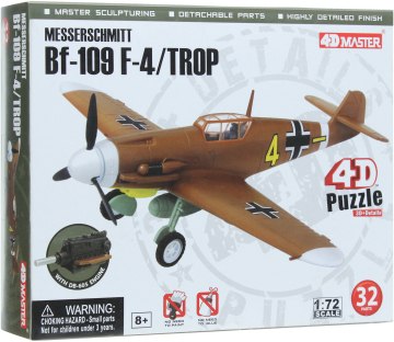 

Объемный пазл "Самолет Messerschmitt Bf-109 f-4/Trop" - 4D Master (20-146489)